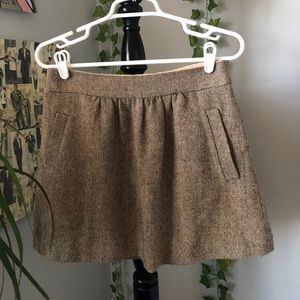 J Crew Brown Tweed Skirt